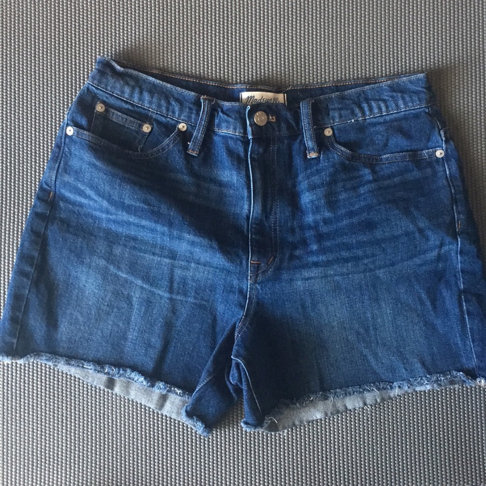 Madewell Frayed Hem High Rise Jean Short Sz 32